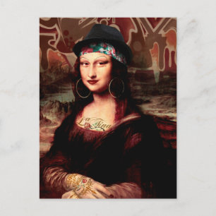 La Chola Mona Lisa Mexican Postcard
