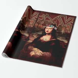 La Chola Mona Lisa Mexican Wrapping Paper