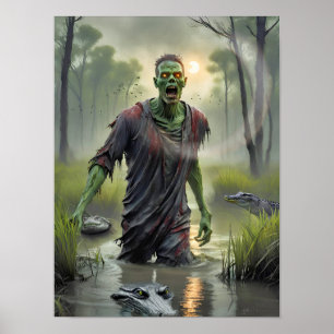 La Chose du marais - 12 x 16 Poster