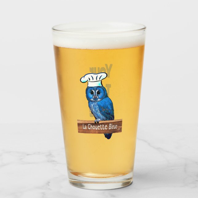 La Chouette Bleue Cafe Glass (Front Filled)