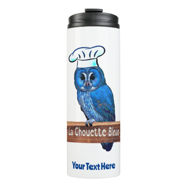 La Chouette Bleue Cafe Thermal Tumbler (Front)