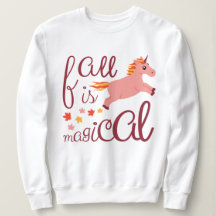 La chute est magique Peach Unicorn Sweatshirt