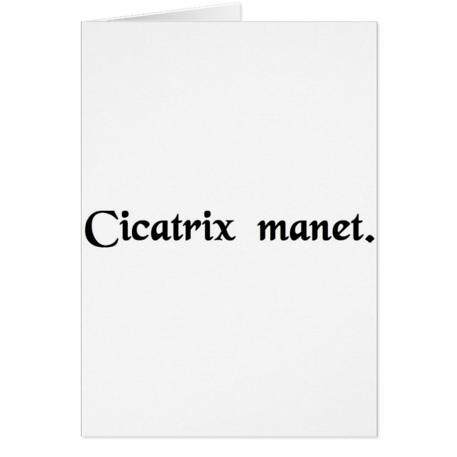 La cicatrice reste (Devant)