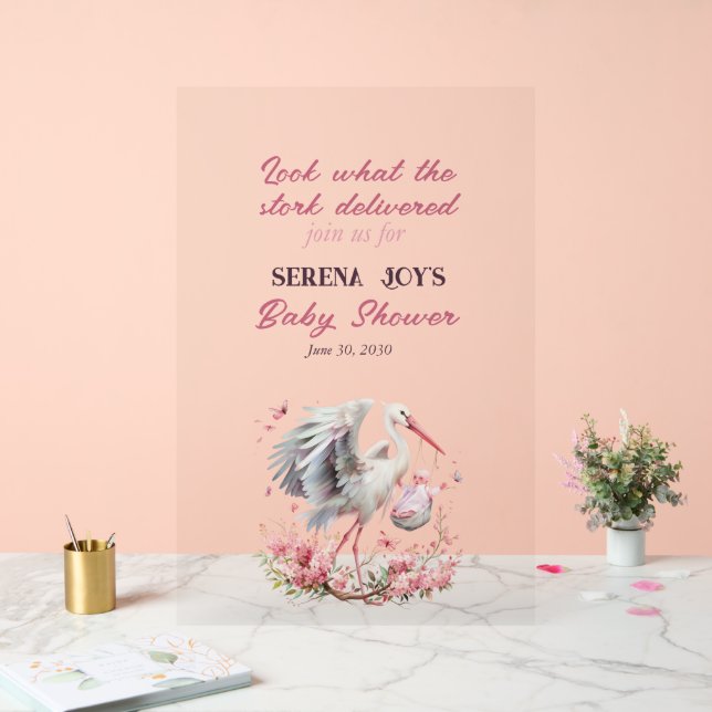 La cigogne donne un bébé fille (Mariage)