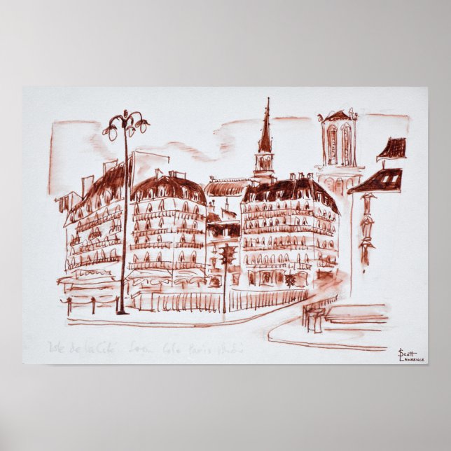 La Cite and Notre Dame de Paris | Paris, France Poster (Front)