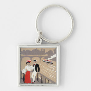 La Cite Art Deco Scene Keychain