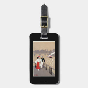 La Cite Art Deco Scene Luggage Tag