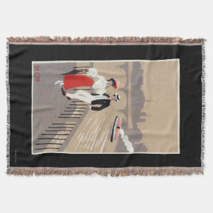 La Cite Art Deco Scene Throw Blanket