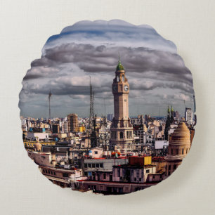 La Ciudad Al Sur - The City South Round Pillow