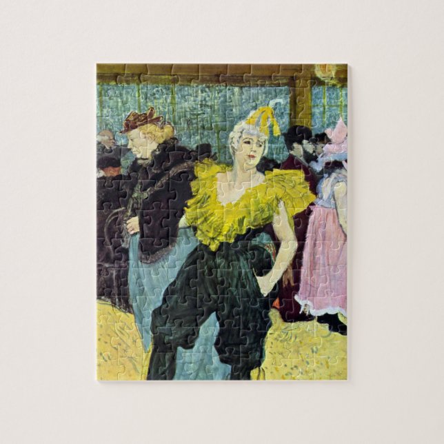 La Clownesse (Clown) Cha-U-Kao by Toulouse Lautrec Jigsaw Puzzle (Vertical)