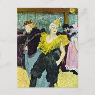 La Clownesse (Clown) Cha-U-Kao by Toulouse Lautrec Postcard