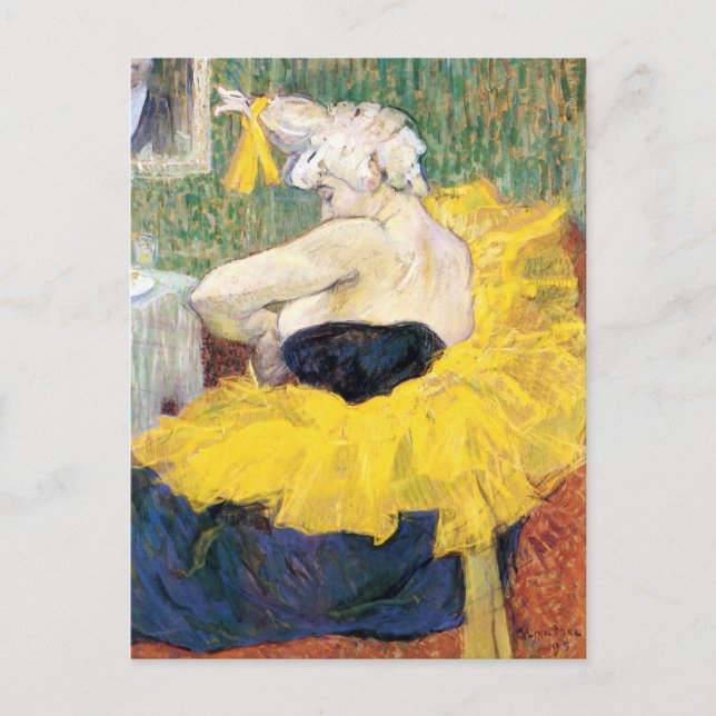 La Clownesse (Clown) Cha-U-Kao by Toulouse Lautrec Postcard (Front)