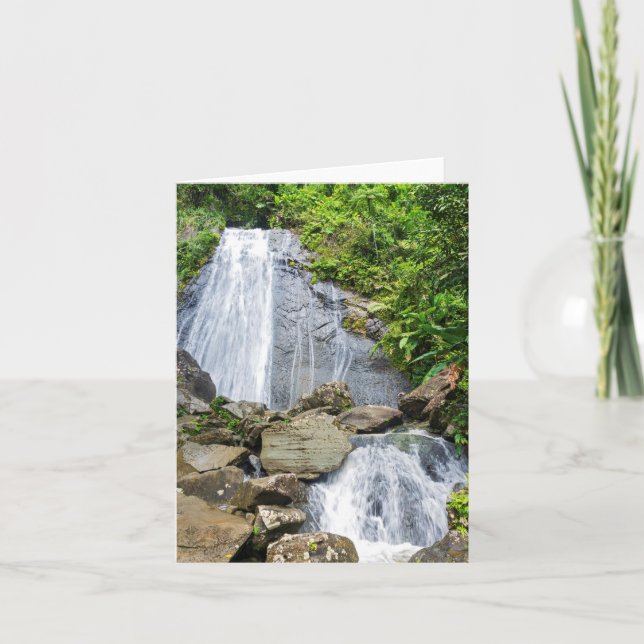 La coca falls of el yunque national forest thank you card (Front)