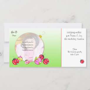 La coccinelle souhaite la carte de Noël