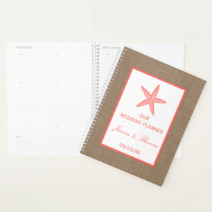 La collection de mariages de Coral Starfish Burlap