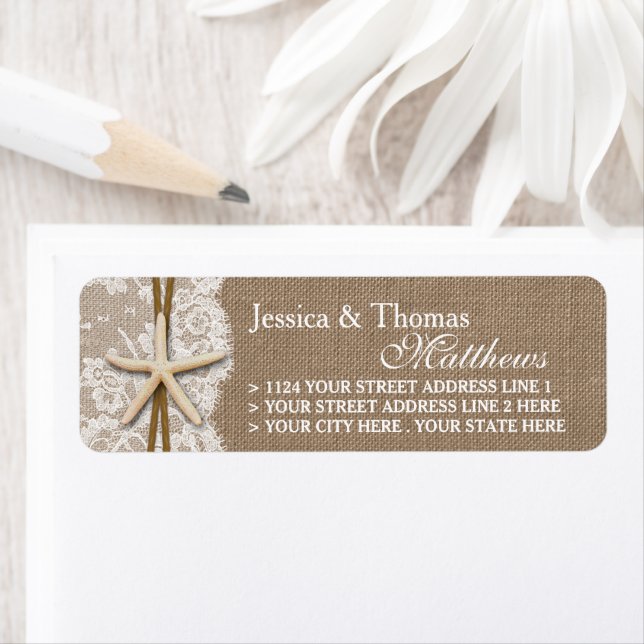 La collection rustique de mariage Starfish Beach (En situation)