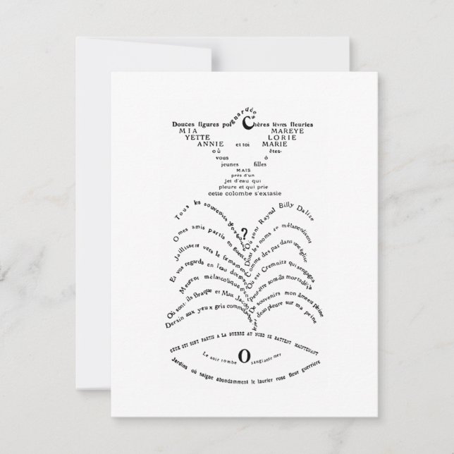 La Colombe poignardée et le Jet d’eau Card (Front)