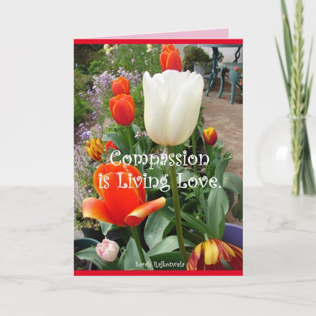 La compassion est l'amour vivant Cartes florales d (Devant)