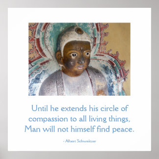 La compassion pour les animaux Poster Bouddha
