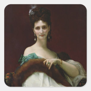 La Comtesse de Keller, 1873 Square Sticker