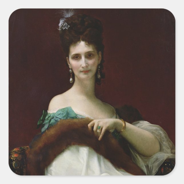 La Comtesse de Keller, 1873 Square Sticker (Front)