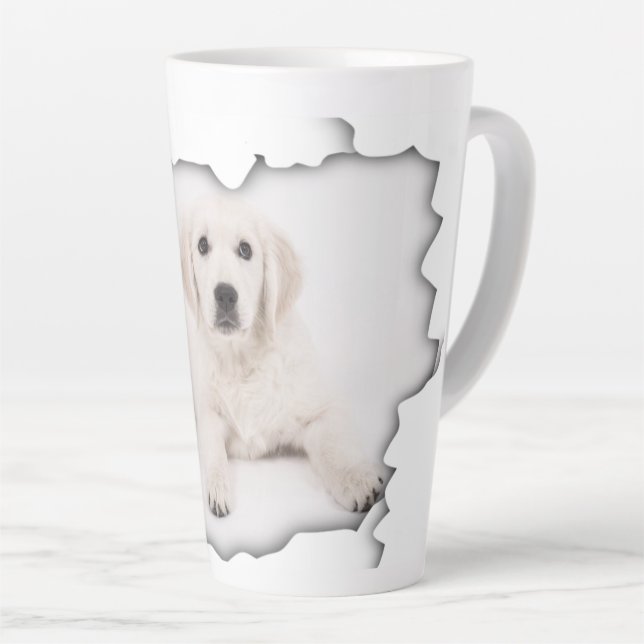 La conception du chien Latte Mug | grandes tasses (Angle droit)