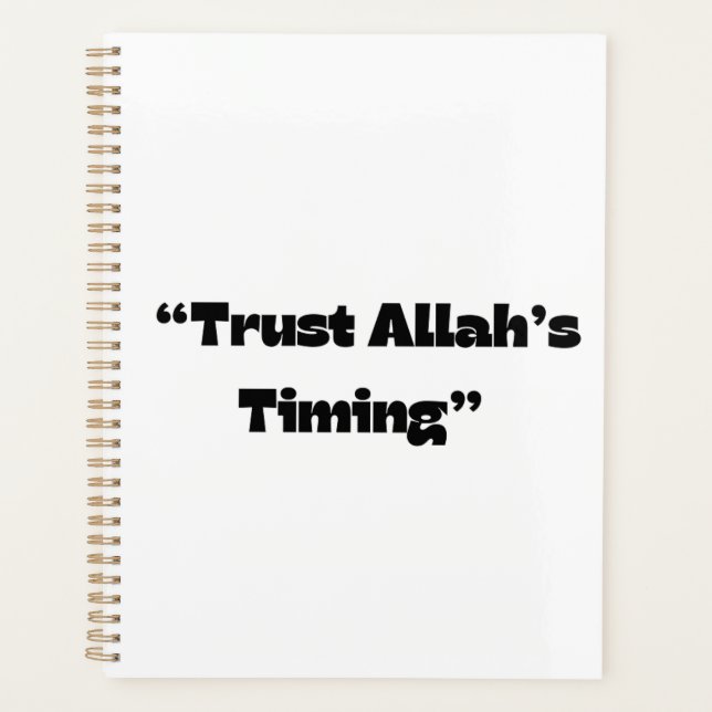 La confiance dans le calendrier d’Allah - Planific (Devant)