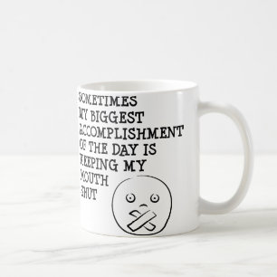 La conservation de ma tasse drôle fermée par