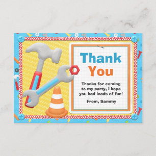 La construction usine le carte de remerciements