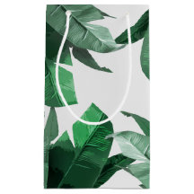 La copie tropicale de paume part du sac de cadeau