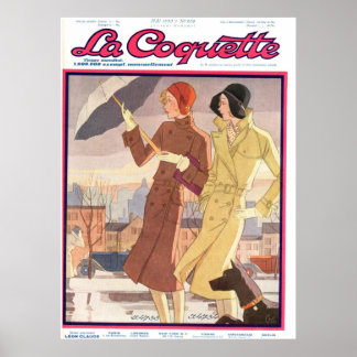 La Coquette Umbrella Girl Poster