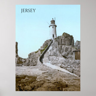 La Corbière Lighthouse in Jersey (1900) Poster