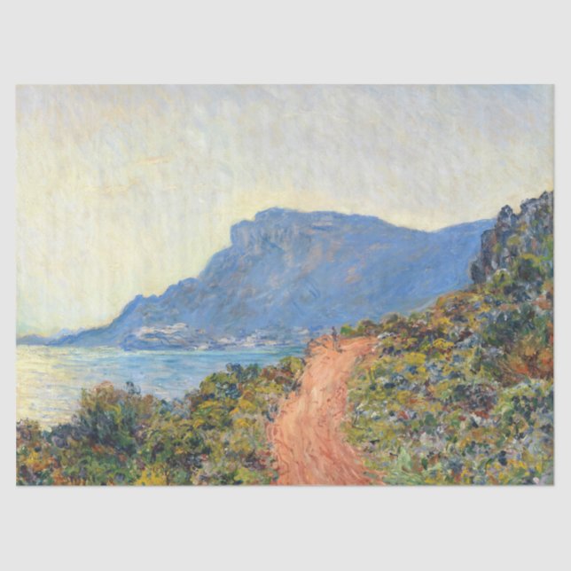 La Corniche near Monaco by Claude Monet Tissue Paper (Front)