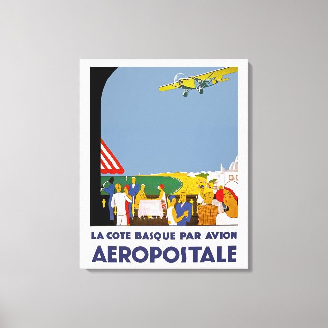 La Cote Basque Par Avion Canvas Print (Front)