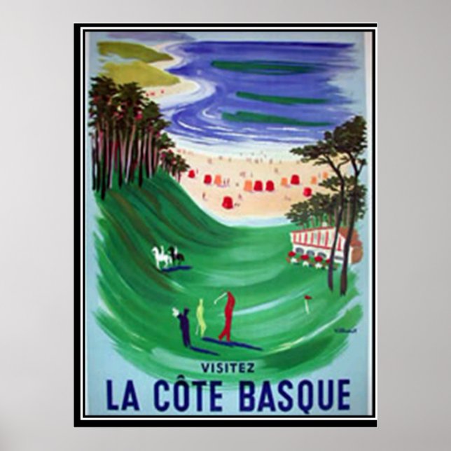 La côte basque poster vintage (Devant)