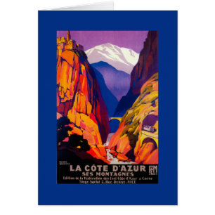 La Côte d'Azur Poster Vintage Europe 2