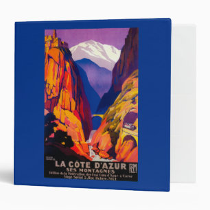 La Cote D'Azur Vintage PosterEurope 2 Binder