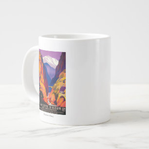 La Cote D'Azur Vintage PosterEurope 2 Large Coffee Mug
