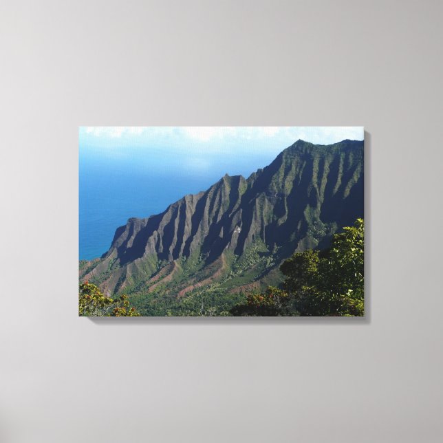 La côte de Na Pali sur papier de toile Kauai (Recto)