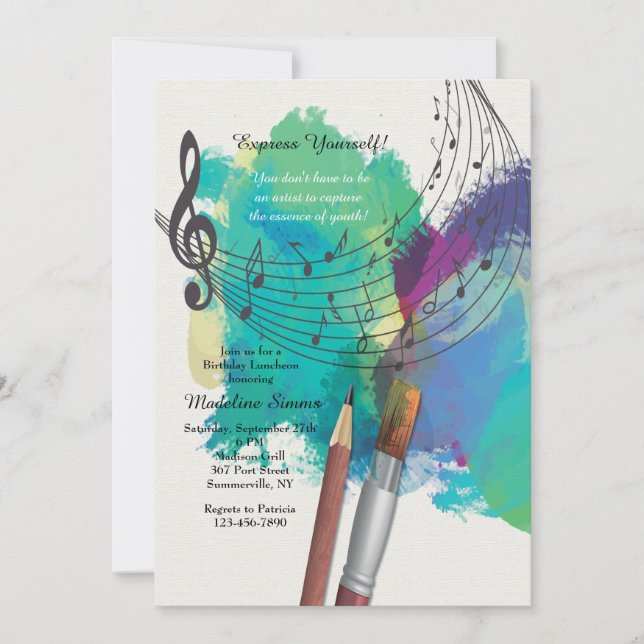 La couleur de la musique Invitation (Devant)