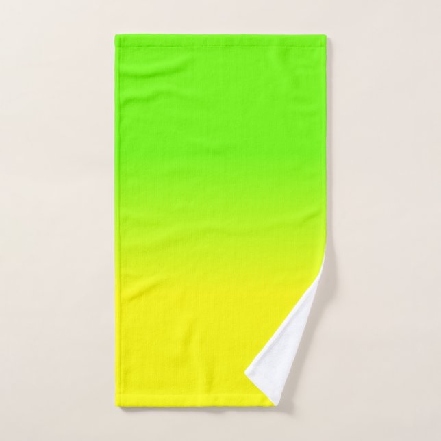 La couleur jaune verte et au néon au néon d'ombre (Serviette à main)