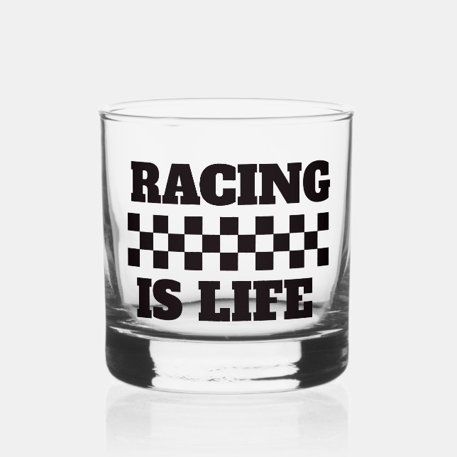 La course est du verre à whisky (Recto)
