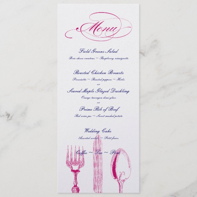 La coutume colore le menu (Devant)