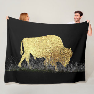 La couverture en toison de Buffalo d'or