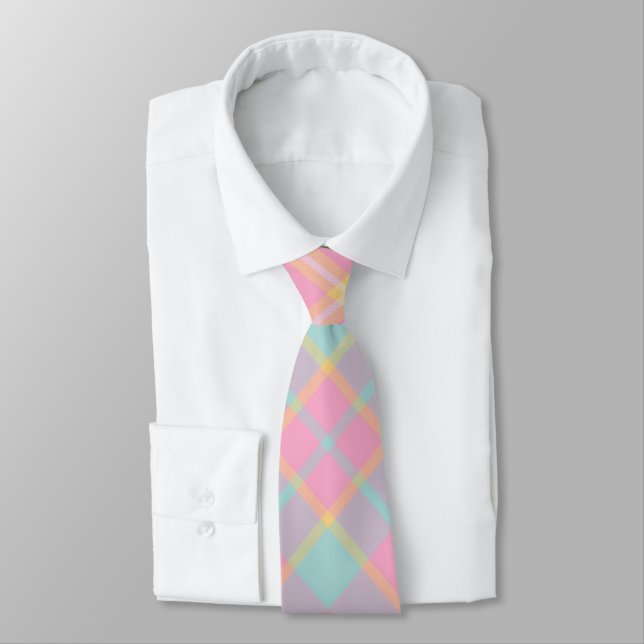 La cravate des hommes de plaid - couleurs multi de (Attaché)