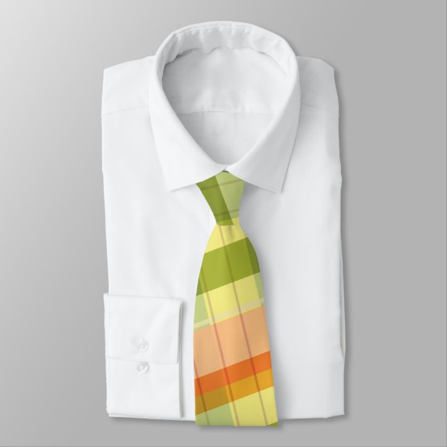la cravate d'hommes de couleurs de plaid de chute (Attaché)