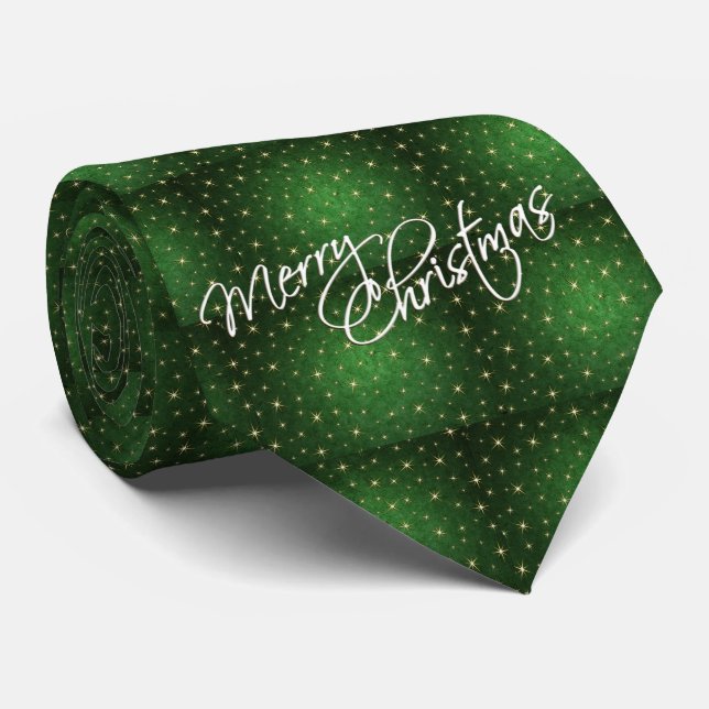 La cravate d'hommes verts de Joyeux Noël (Roulé)