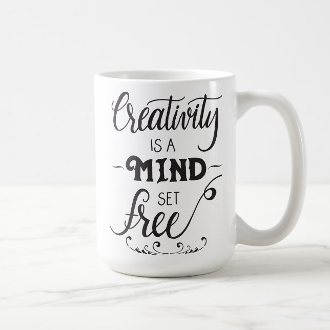 La créativité est un état d'esprit libre Mug (Droite)