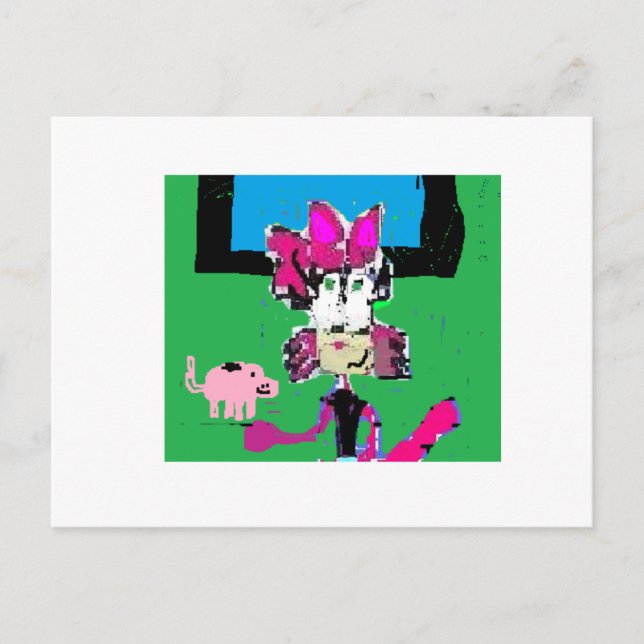 LA Critter Cici the Cat get rich idea Postcard (Front)