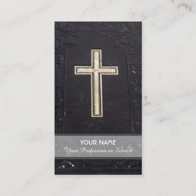 La croix biblique comme carte de visite religieux (Devant)